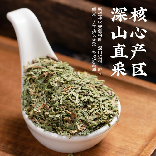 中药材 野生侧柏叶 中草药侧百叶干 泡酒 乌发生发 散装新货500g - 图1