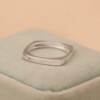 S925 sterling silver square diamond fashion silver jewelry ring