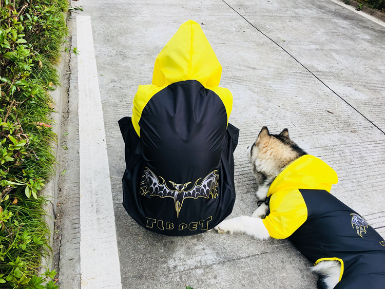 狗狗主人亲子雨天衣服四脚全包中型大型犬柴犬金毛阿拉斯加萨摩耶 - 图1