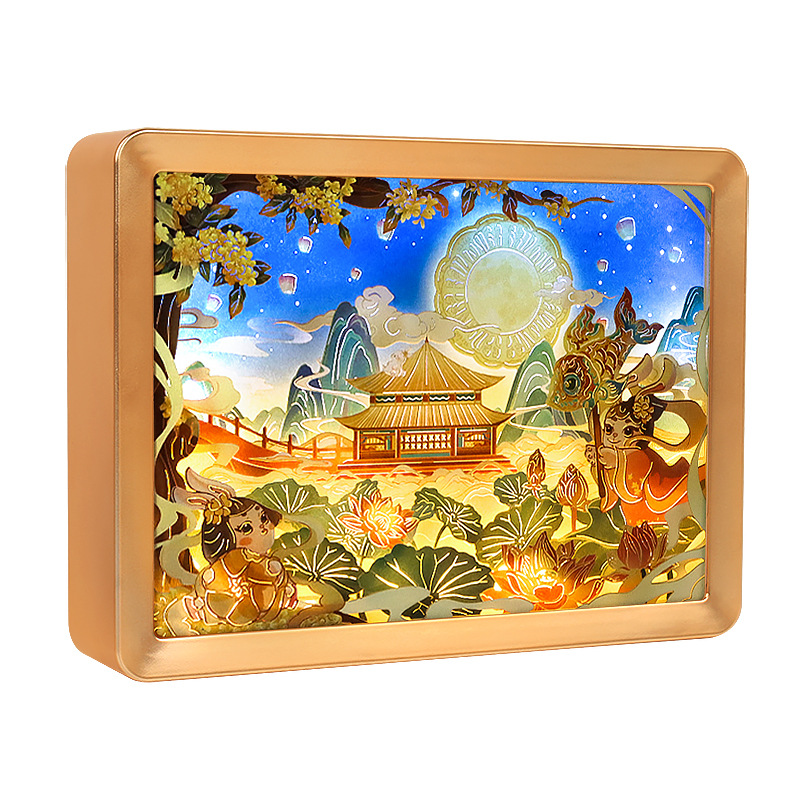 玉兔贺秋 非遗纸雕氛围夜灯伴手礼旅游纪念礼品文创送老外生日礼 - 图3