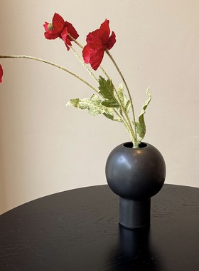 北欧ins陶瓷花瓶上下颠倒哑光