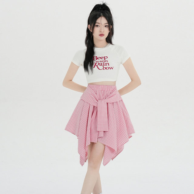 2025 summer dancing Korean style short skirt for women