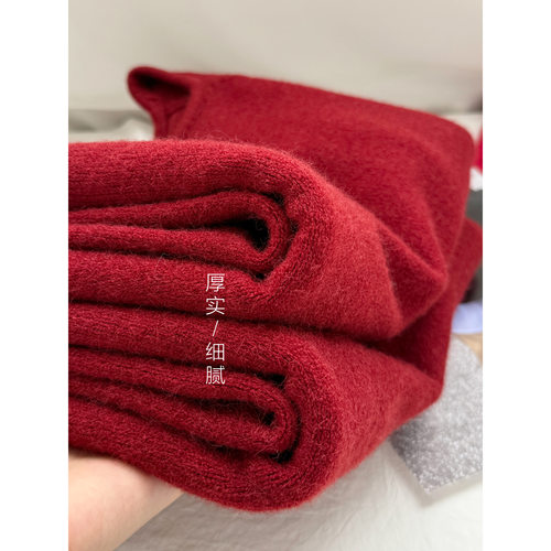 春也设计感挂脖斜肩红色圣诞跨年毛衣长袖针织衫女秋冬宽松内搭 - 图3