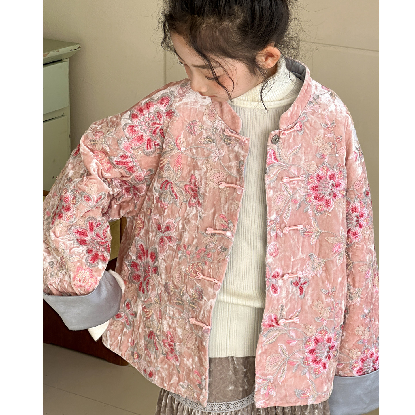 女童拜年服国风棉服外套2026新款保暖童装女大童冬装加厚新年棉衣,淘宝优惠券,粉丝福利购,淘宝优惠卷