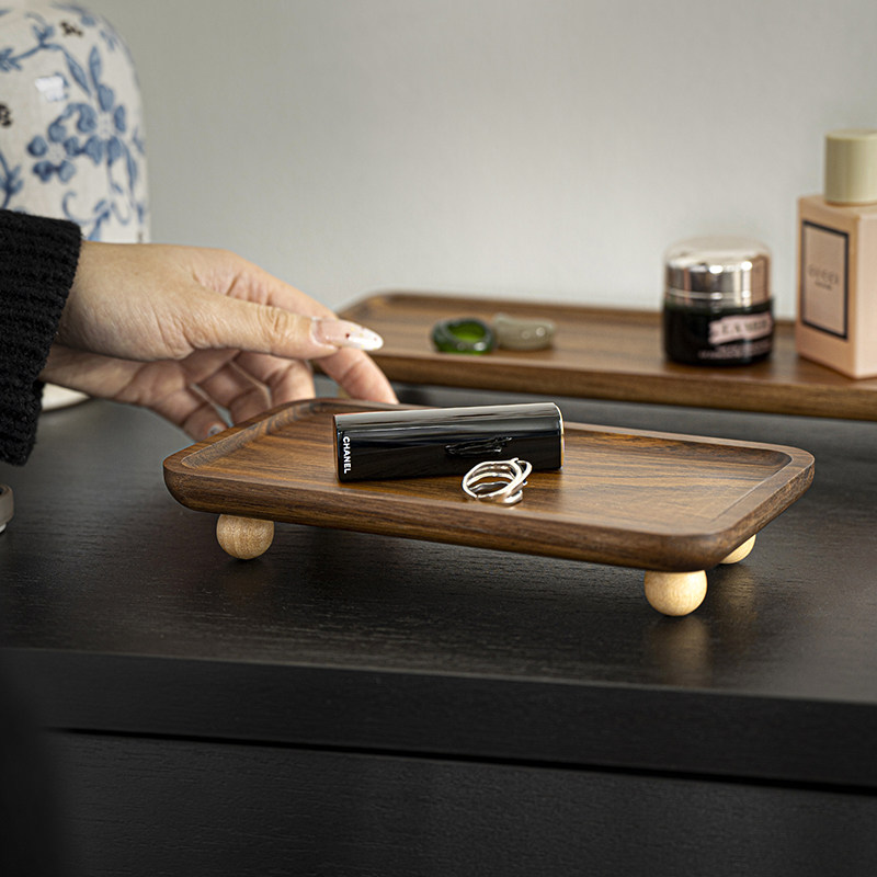 shy pear羞梨 收纳盘 实木盘木质香薰托盘中古风高脚香水饰品盘子,淘宝优惠券,粉丝福利购,淘宝优惠卷