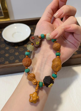 橄榄核多宝串星星沉香八棱五条经菜籽绿百香籽凤眼菩提沉香游戏机