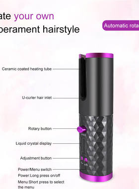 Cordless Automatic Hair Curler Ceramic Heating Magic Iron