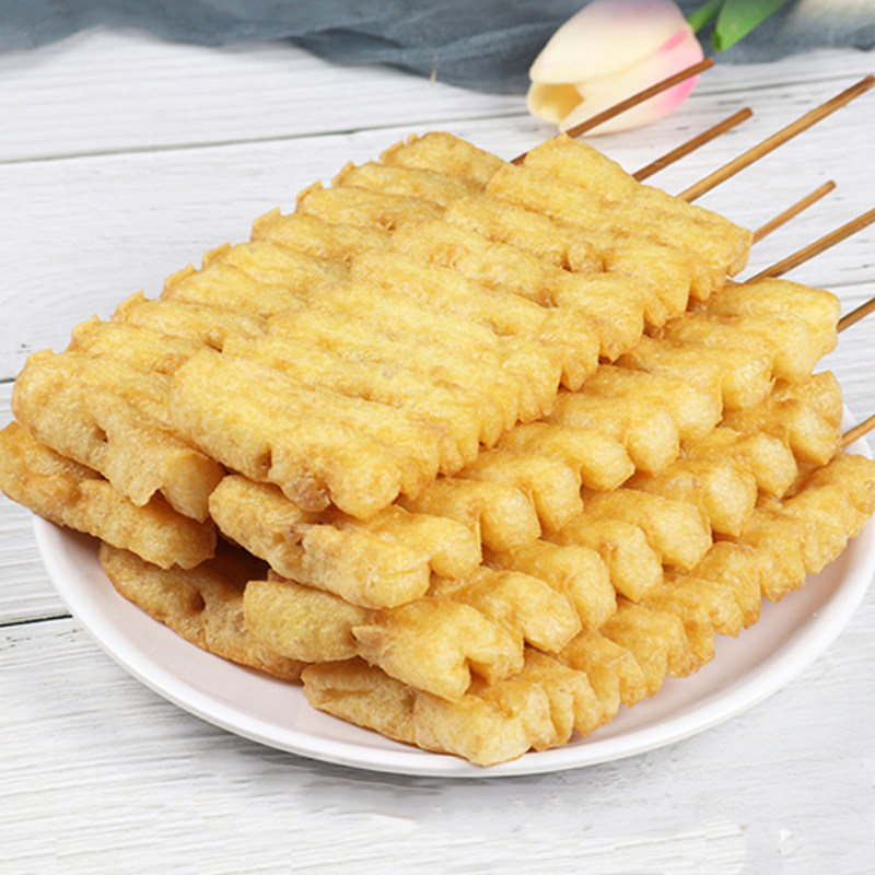 冷冻豆腐串豆干兰花串豆排麻辣烫关东煮火锅烧烤半成品商用120串
