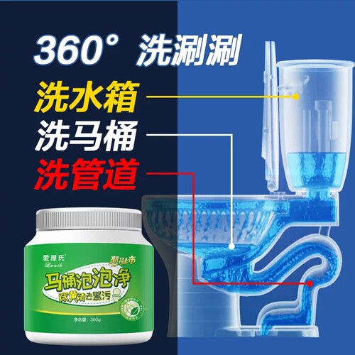 马桶清洁剂水箱清洗管道厕所除垢去渍除异味 - 图0