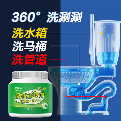马桶水箱清洁剂神器强力除垢去黄去水锈除尿碱洗厕所泡泡净卫生间 - 图2