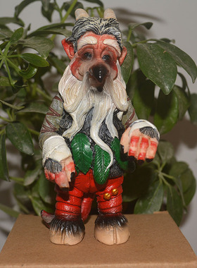 独立站宗教动物树脂工艺品家居田园装饰品大妖怪地精雕塑摆件手工