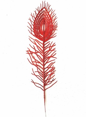 跨境新款塑料圣诞商场节日氛围装饰家居摆件35cm金葱粉孔雀叶