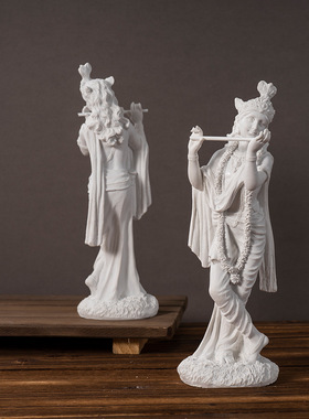 跨境克里希纳印度神像人物树脂摆件东南亚装饰佛像家居桌面工艺品