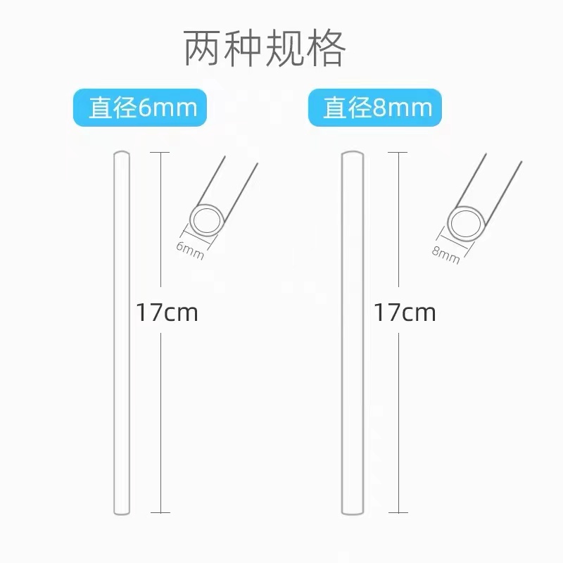 儿童软硅胶吸管宝宝喝水吸管配件儿童通用大口径长粗非一次性软管 - 图3