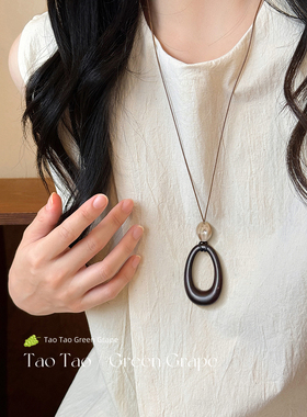 气质简约高级感秋冬毛衣链长款