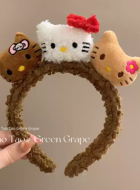 发箍毛绒可爱卡通HelloKittyKT猫