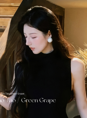 法式气质赫本风棉花大珍珠耳钉女2025新款高级感方圆脸夸张耳环饰