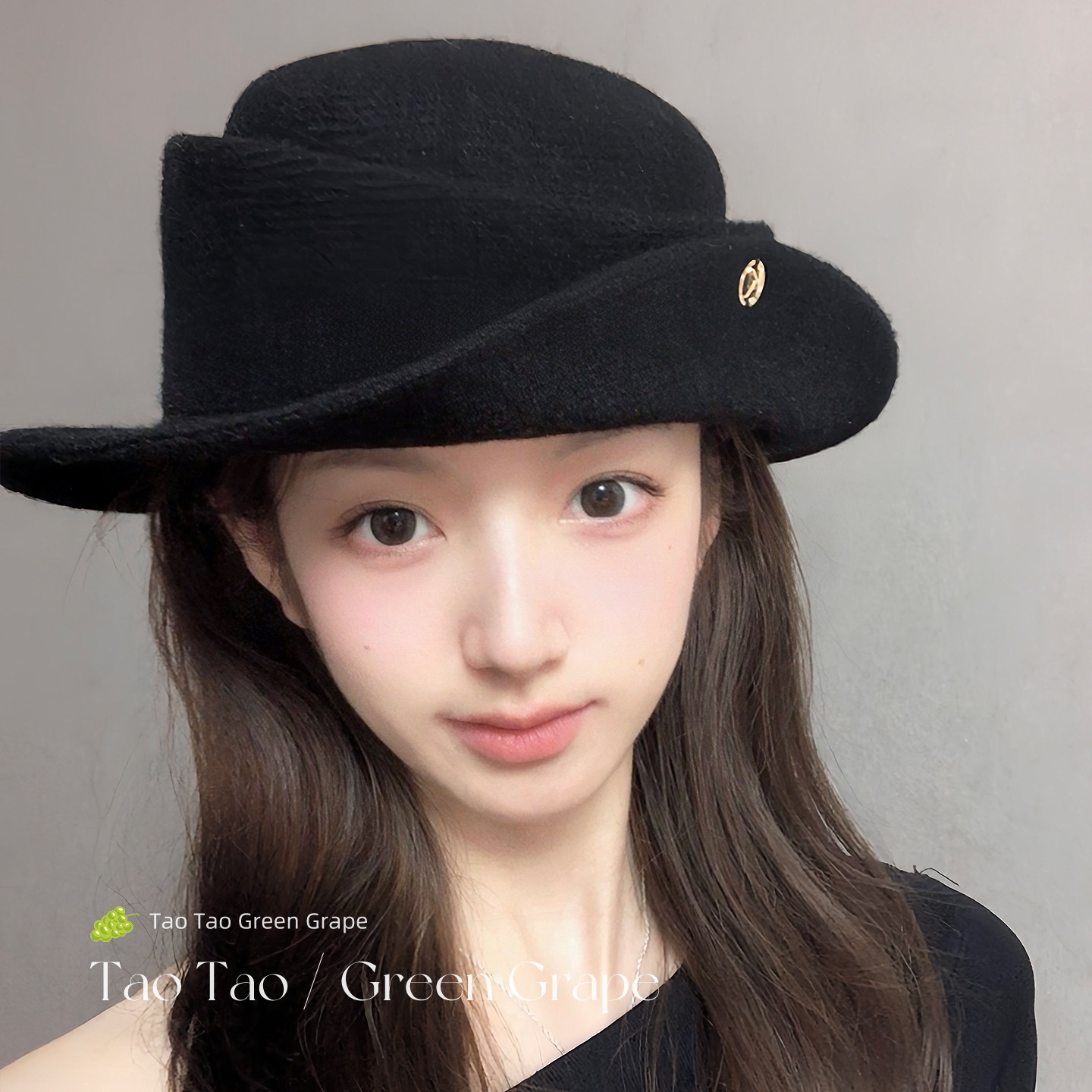 留洋千金法式赫本风黑色圆顶礼帽女秋冬显脸小渔夫帽卷边针织帽子,淘宝优惠券,粉丝福利购,淘宝优惠卷