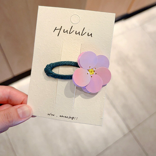 儿童亮彩色立体花朵侧边公主发卡刘海碎发夹女宝宝bb夹子女童头饰 - 图1