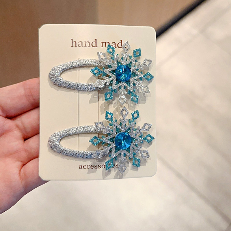 冰雪奇缘爱莎公主亮闪雪花儿童全包布发夹发卡头饰女童公主侧边夹,淘宝优惠券,粉丝福利购,淘宝优惠卷