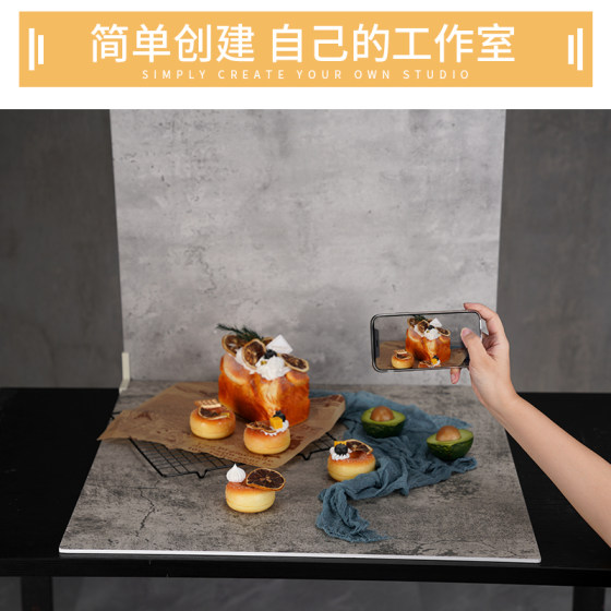 Ins style photo background board cement wood grain double panel