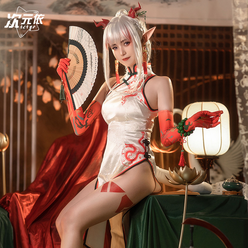 【次元依】明日方舟cos服年乐逍遥新春旗袍国风cosplay套装-图0