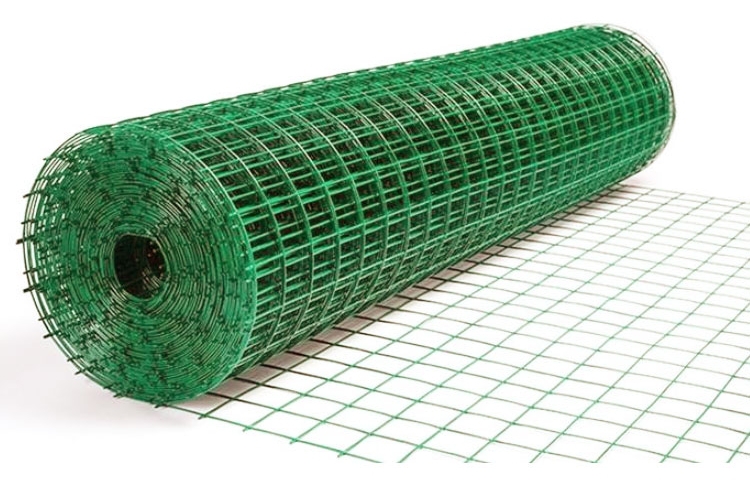 养殖铁丝网养鸡围栏硬塑绿色方格网包塑铁线浸塑用网户外隔离栅栏-图3