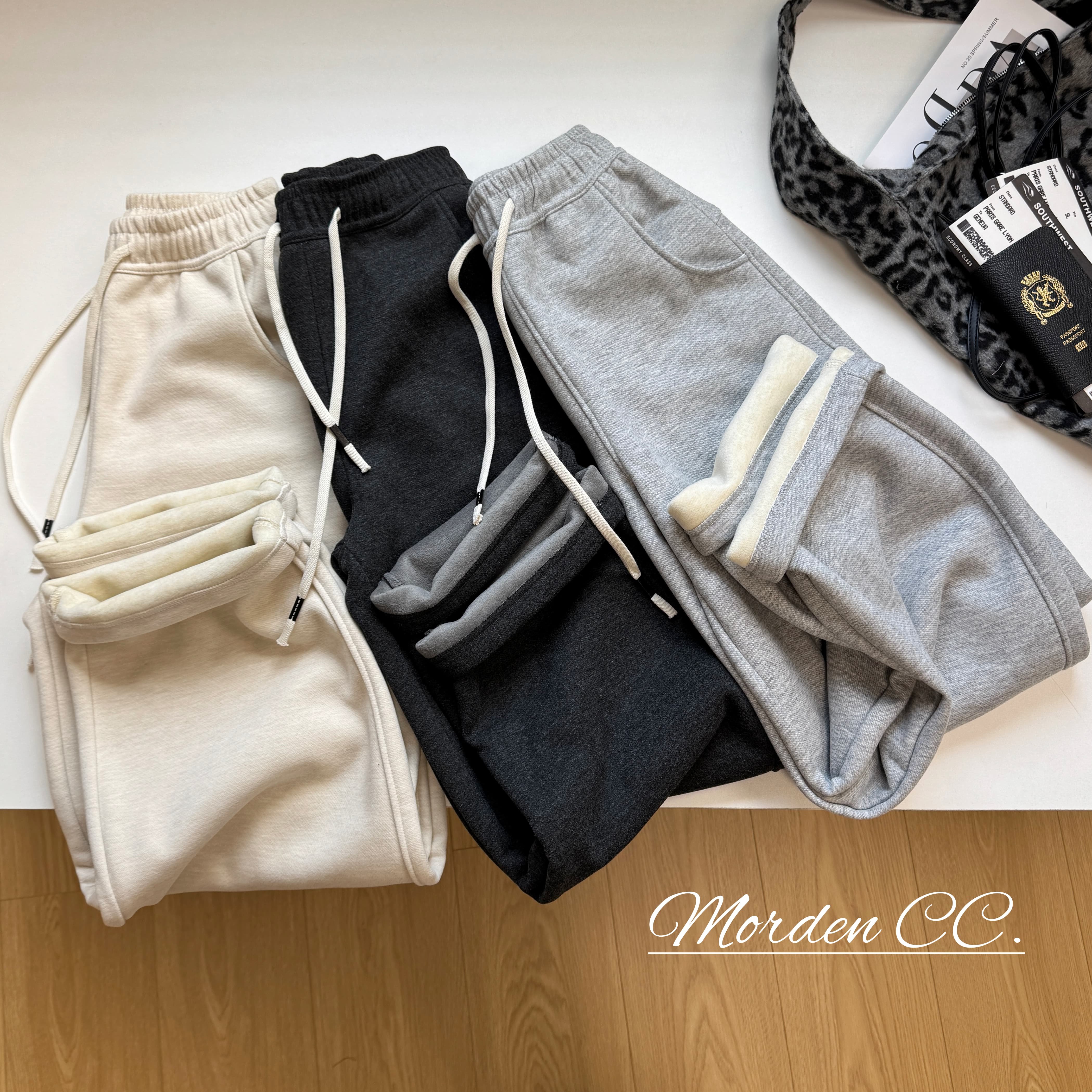 Morden 保暖有型 秋冬加绒加厚羊毛弯刀阔腿裤女显瘦百搭卫裤,淘宝优惠券,粉丝福利购,淘宝优惠卷