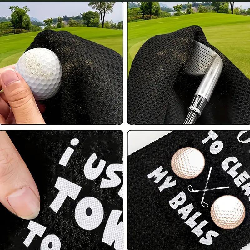 2条装 60*40cm高尔夫毛巾 高尔夫擦球擦杆巾 清洁巾Golf Towel - 图0