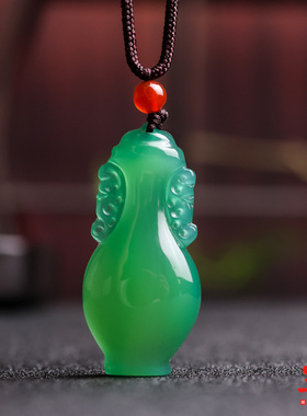 玉髓花瓶吊坠挂件白玉髓平平安安