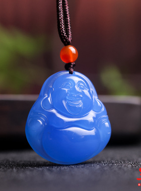 蓝玉髓佛公观音吊坠珠宝玛瑙