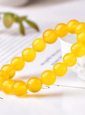 天然黄玛瑙手链男女款