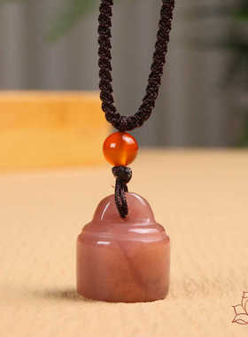 新疆金丝玉印章吊坠定制玉石篆刻素面印章篆刻姓名私章免费刻字