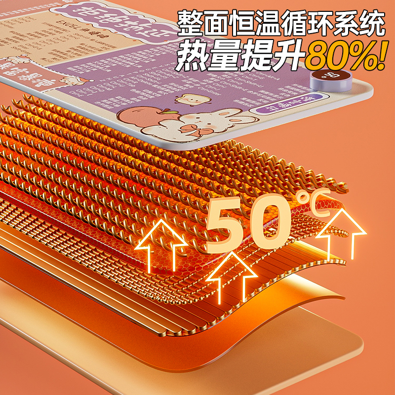 加热鼠标垫超大电发热暖桌垫办公室学生书桌面垫电脑冬天暖手写字 - 图1