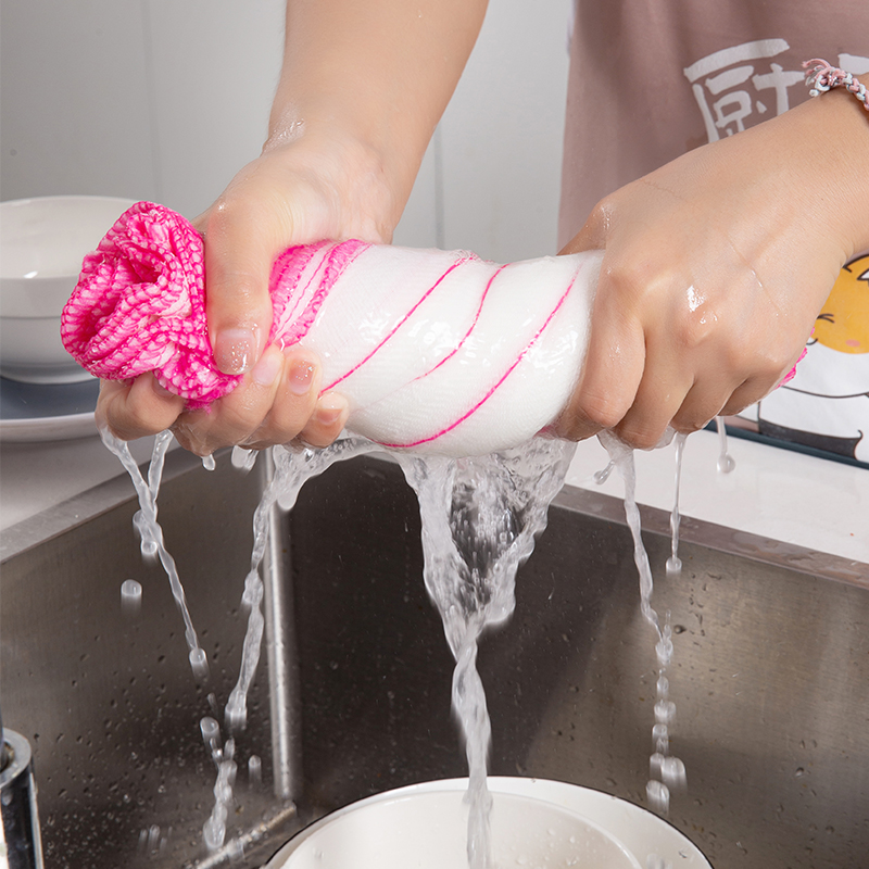 洗碗布家用吸水不易掉毛不易沾油加厚厨房专用清洁百洁布毛巾抹布-图0