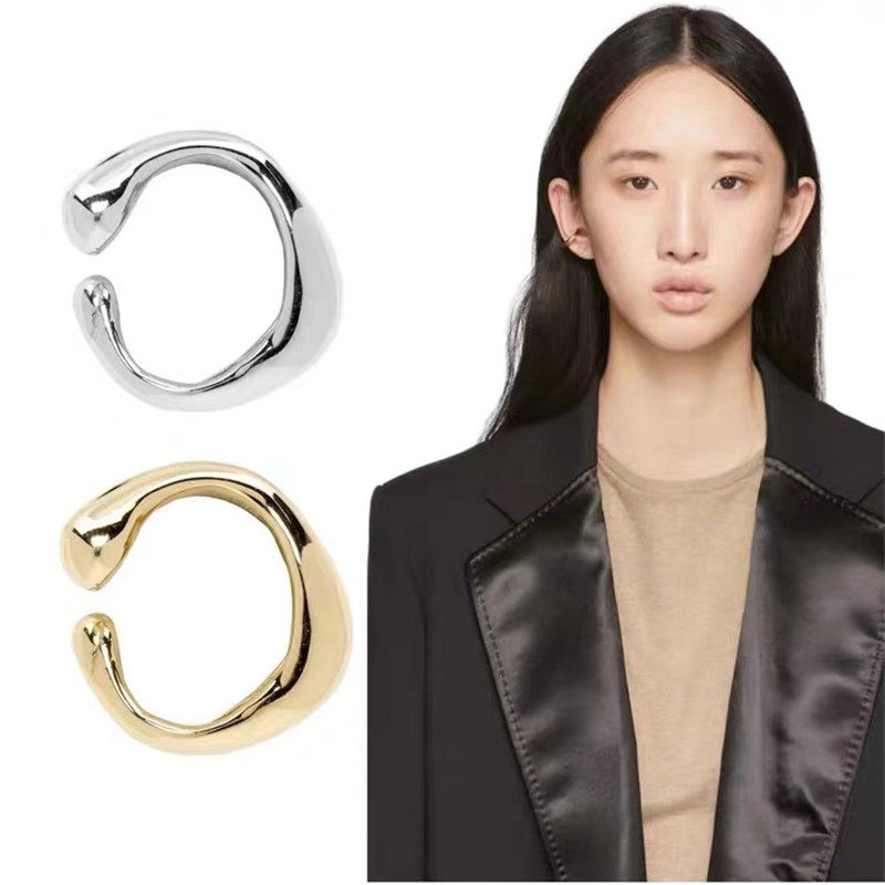 欧美复古简约耳骨夹熔岩不规则小耳圈金属镀金耳夹无耳洞耳环女,淘宝优惠券,粉丝福利购,淘宝优惠卷