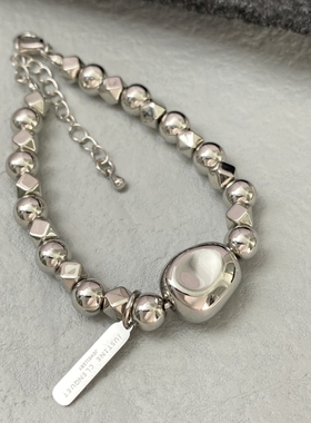 日韩ins风碎银子多边形串珠手链