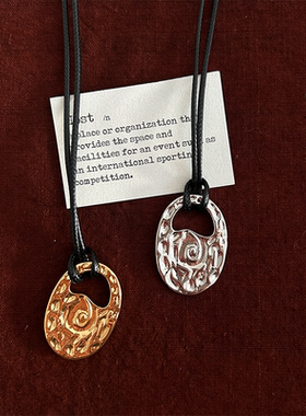 海洋海螺蜡绳长项链金银欧美金属气质独特小众设计感高级保色持久