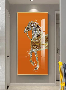 灯光画入户玄关装饰画走廊挂画
