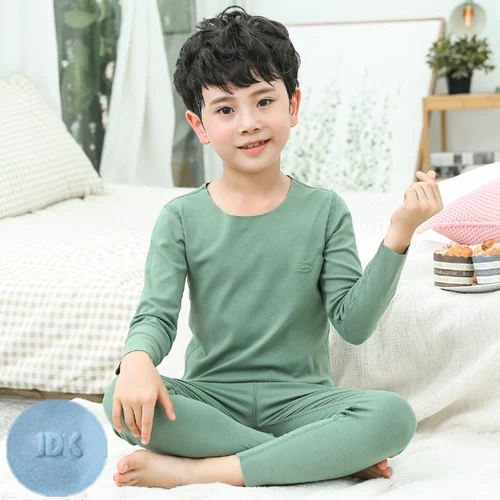 Детская осенняя бархатная пижама для мальчиков, удерживающий тепло детский костюм мальчика цветочника, термобелье