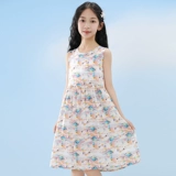 Летняя пижама, юбка, тонкое детское хлопковое шелковое платье-комбинация для принцессы