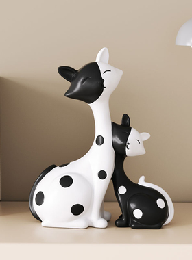 情侣猫酒柜装饰品摆件乔迁礼物