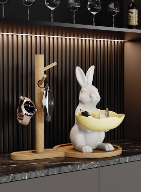 入户门口鞋柜放钥匙收纳摆件