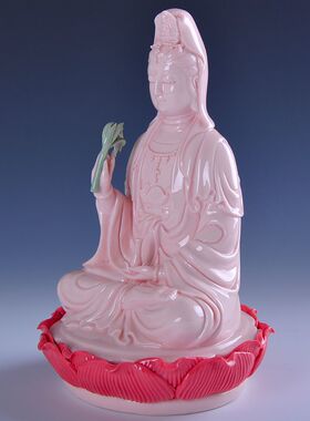 陶瓷观音菩萨家用坐莲客厅