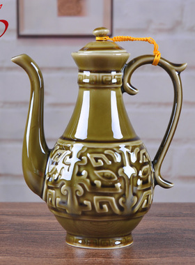 润致仿古风白酒壶表演陶瓷爵杯