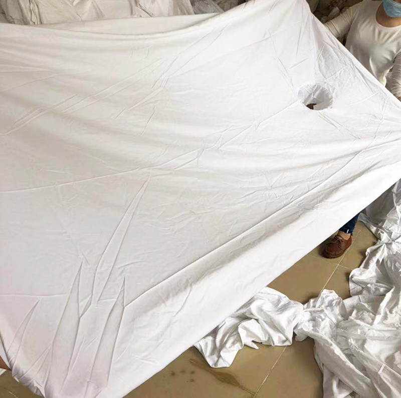 酒店二手纯白床笠宾馆公寓民宿床笠橡皮筋床单纯棉/涤棉纯白床罩 - 图3