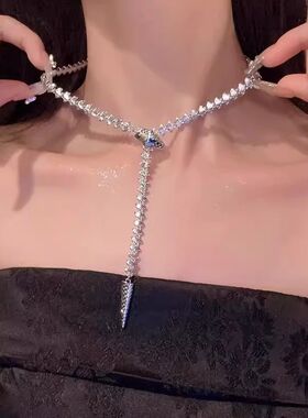 银色欧美冷淡风蛇形拼接项链1条 小众时尚百搭个性锁骨链0506