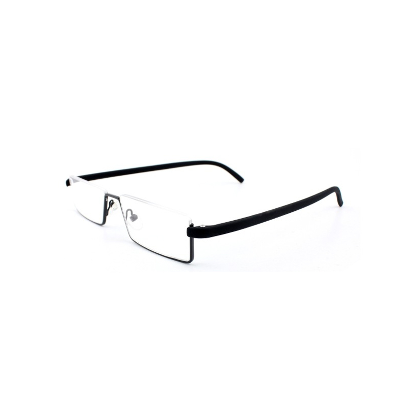 日系下半框倒框眼镜黑色眼镜cosplay道具品质有镜片可去配镜包邮-图3