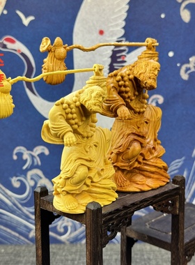 崖柏木雕刻达摩家居家用摆件