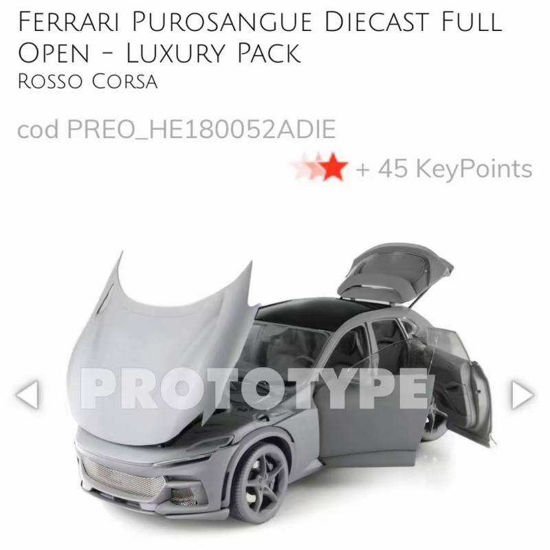 [PDS]BBR 1:18 FERRARI 法拉利 PUROSANGUE FUV 全开合金汽车模型 - 图0